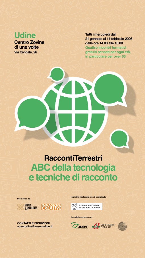 ABC della tecnologia e tecniche del racconto- Centro Zovins di une volte (Udine)