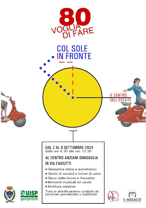 COL SOLE IN FRONTE MATTINATE ESTIVE AL CENTRO ANZIANI