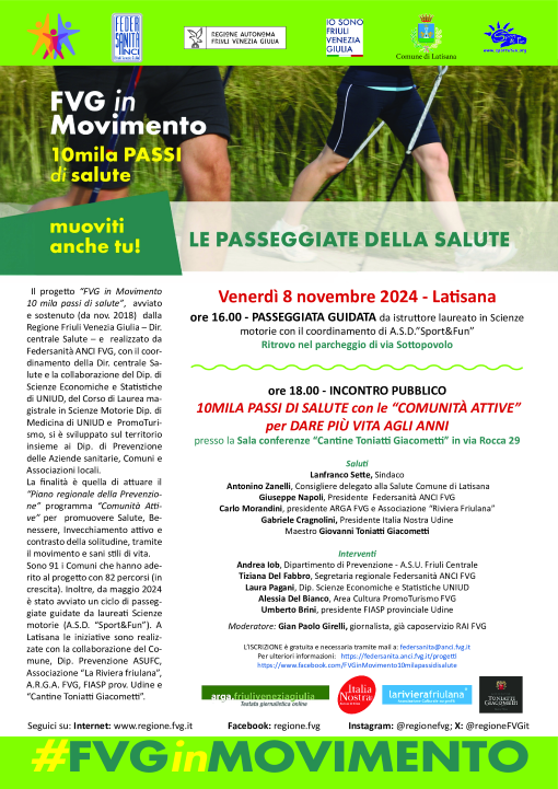 Latisana - Passeggiata guidata sul percorso &quot;10MILA PASSI DI SALUTE&quot;