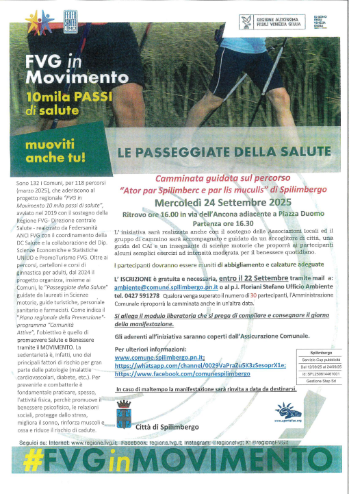 Comminata guidata sul percorso Ator par Spilimberc e par lis muculis di Spilimbergo