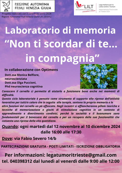 Laboratorio di memoria &quot;Non ti scordar di te in compagnia&quot;