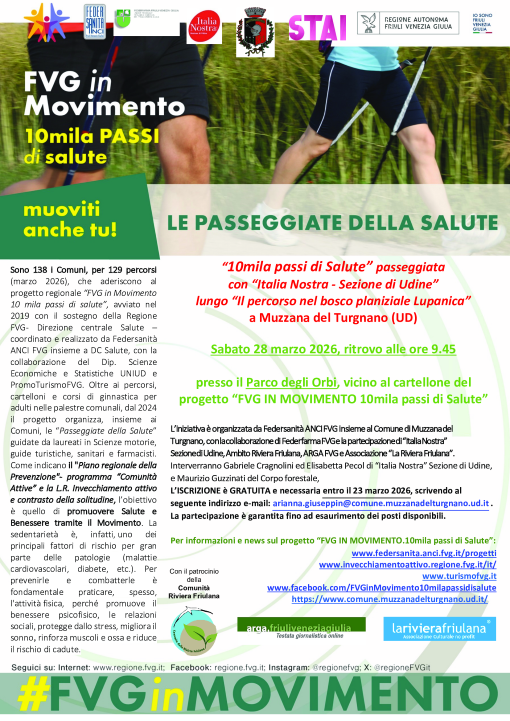 “10mila passi di Salute” percorso nel bosco planiziale Lupanica