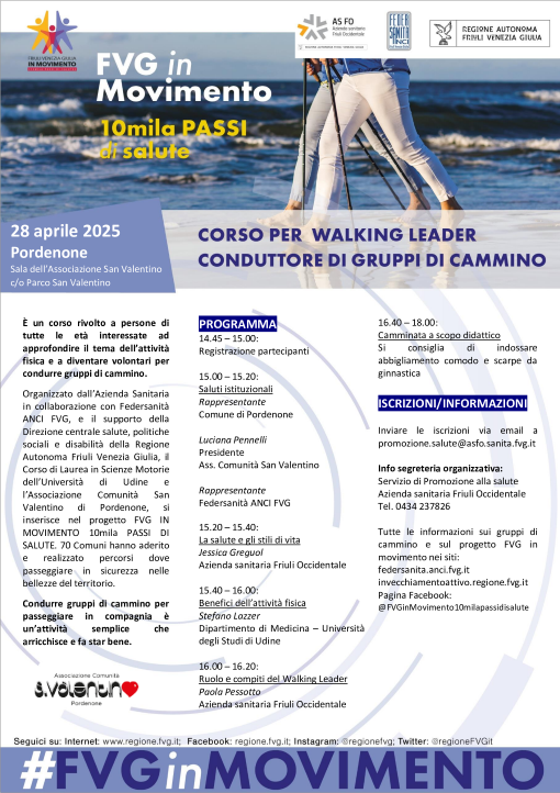 Corso Walking Leader a Pordenone